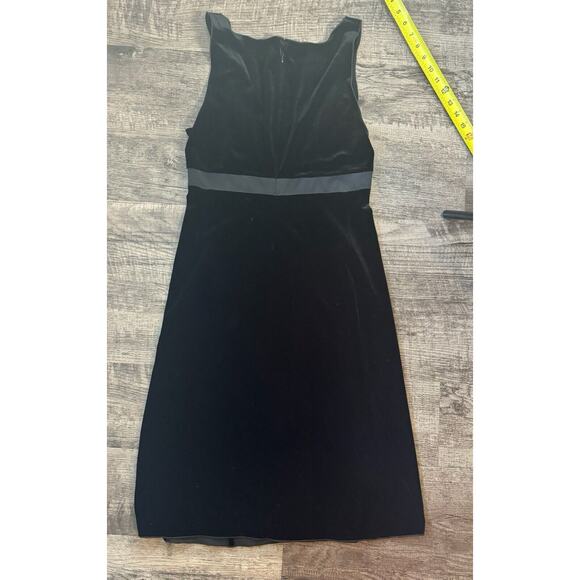 Armani Collezioni Velvet Sleeveless Knee Length Dress Size 4 Made In Italy - Picture 10 of 13